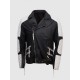 Black & White Equitazione Leather Jacket for Men