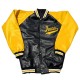 Black and Yellow Iowa Hawkeyes Varsity Leather Jacket