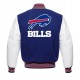 Blue and White Buffalo Bills Letterman Jacket Blue and White Buffalo Bills Letterman Jacket