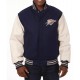 Blue and White Oklahoma City Thunder Varsity Jacket Blue and White Oklahoma City Thunder Varsity Jacket