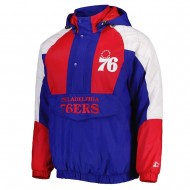 Body Check Philadelphia 76ers Half-Zip Hoodie Jacket