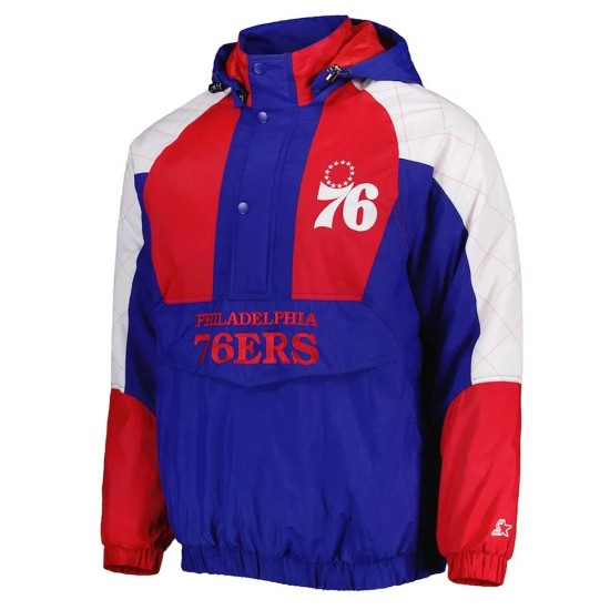 Body Check Philadelphia 76ers Half-Zip Hoodie Jacket Body Check Philadelphia 76ers Half-Zip Hoodie Jacket