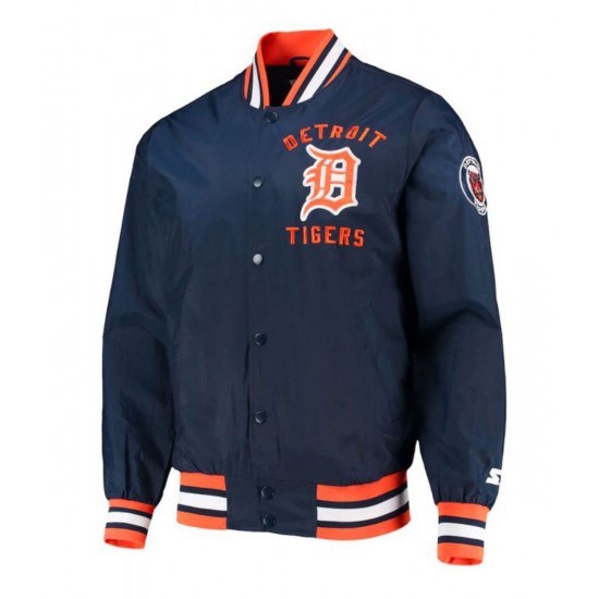 Bomber Detroit Tigers Starter Blue Jacket Bomber Detroit Tigers Starter Blue Jacket