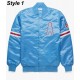 Bomber Houston Oilers Light Blue Satin Jacket