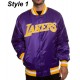 Bomber LA Lakers Purple Satin Jacket Bomber LA Lakers Purple Satin Jacket