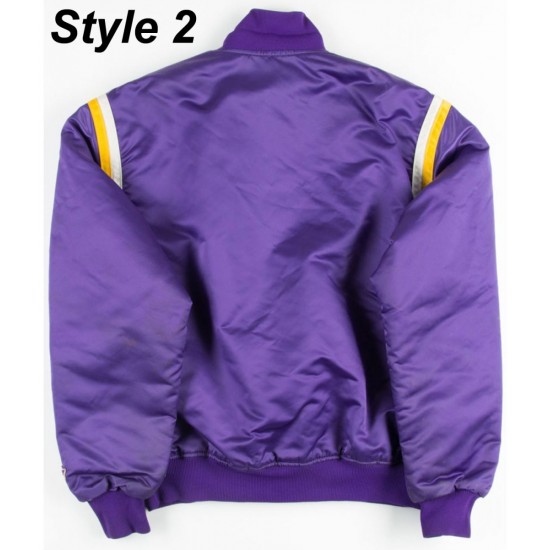 Bomber LA Lakers Purple Satin Jacket Bomber LA Lakers Purple Satin Jacket