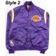 Bomber LA Lakers Purple Satin Jacket Bomber LA Lakers Purple Satin Jacket