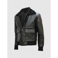 Bomber Leather Jacket With Fur