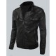 Bomber Mens Slim Fit Black Biker Jacket Bomber Mens Slim Fit Black Biker Jacket