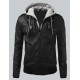 Bomber Men’s Slim Fit Black Biker Jacket Bomber Men’s Slim Fit Black Biker Jacket