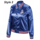 Bomber New England Patriots Royal Blue Satin Jacket Bomber New England Patriots Royal Blue Satin Jacket