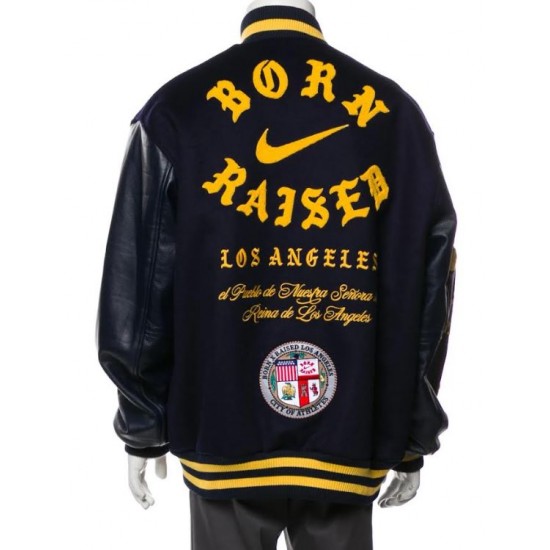 Born Raised Los Angeles Black Varsity Jacket