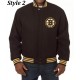Boston Bruins Letterman Black Wool Jacket Boston Bruins Letterman Black Wool Jacket