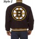 Boston Bruins Letterman Black Wool Jacket Boston Bruins Letterman Black Wool Jacket