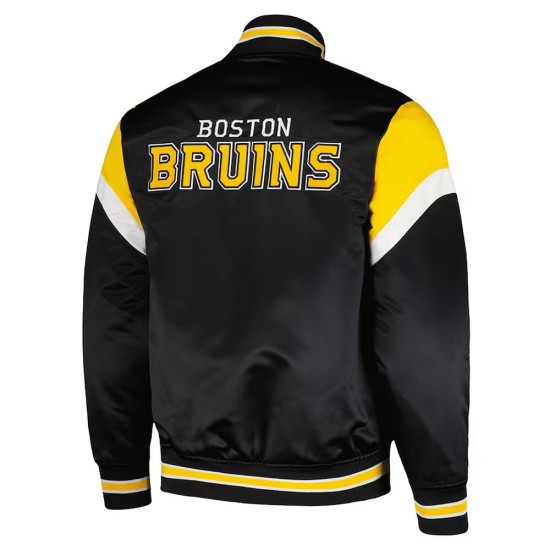 Boston Bruins Midweight Black Satin Jacket Boston Bruins Midweight Black Satin Jacket