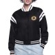 Boston Bruins Printed Logo Varsity Satin Jacket Boston Bruins Printed Logo Varsity Satin Jacket