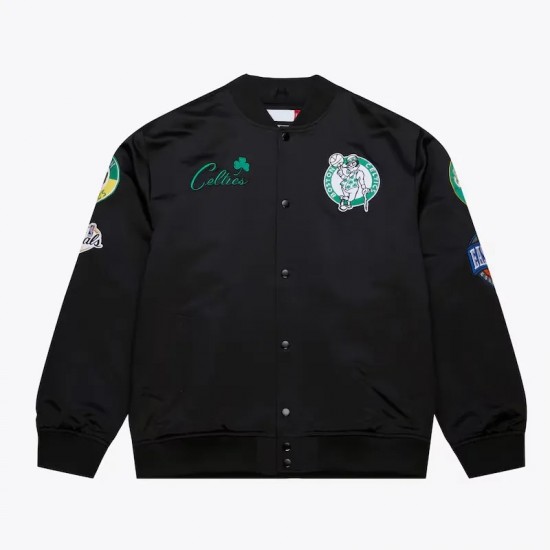 Boston Celtics Black Out Satin Jacket Boston Celtics Black Out Satin Jacket