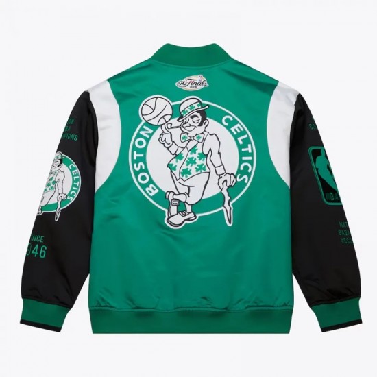 Boston Celtics Origins Green Satin Jacket