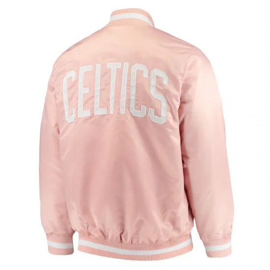 Boston Celtics Pink Satin Jacket