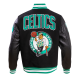 Boston Celtics Retro Clasiic Rib Black Varsity Jacket Boston Celtics Retro Clasiic Rib Black Varsity Jacket