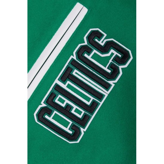 Boston Celtics Retro Classic Rib Green Wool Varsity Jacket Boston Celtics Retro Classic Rib Green Wool Varsity Jacket