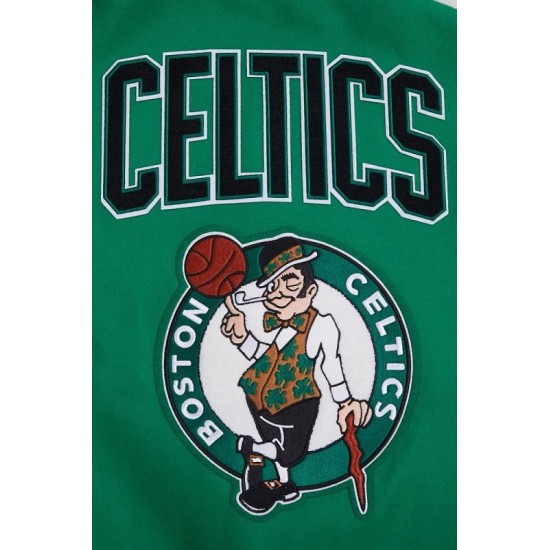 Boston Celtics Retro Classic Rib Green Wool Varsity Jacket Boston Celtics Retro Classic Rib Green Wool Varsity Jacket