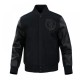 Boston Celtics Triple Black Varsity Wool and Leather Jacket