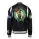 Boston Celtics Vegan Black Varsity Leather Jacket