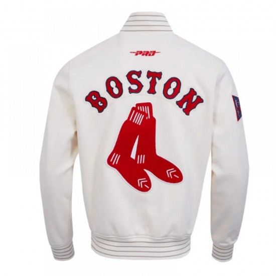 Boston Red Sox Logo Game Day Eggshell Jacket