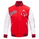 Boston Red Sox Script Tail Red & White Varsity Jacket