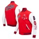 Boston Red Sox Script Tail Red & White Varsity Jacket