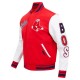 Boston Red Sox Script Tail Red & White Varsity Jacket