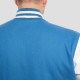 Bright White Leather Sleeves and Newark Blue Wool Body Letterman Jacket