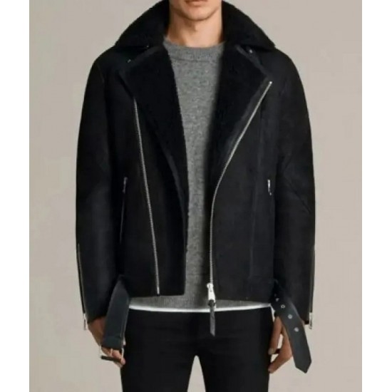 Brooklyn Black Biker Fur Jacket Brooklyn Black Biker Fur Jacket