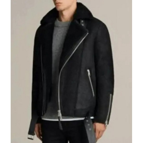 Brooklyn Black Biker Fur Jacket Brooklyn Black Biker Fur Jacket