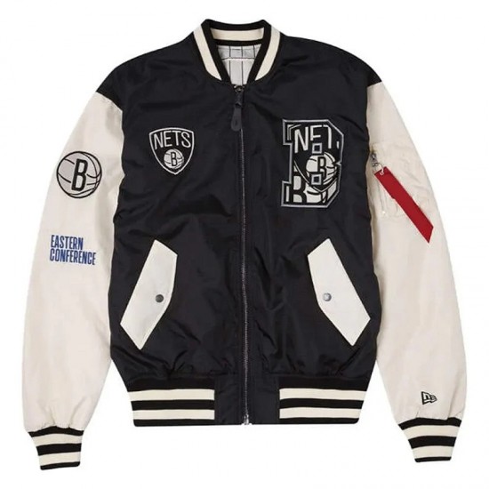 Brooklyn Nets New Era Bomber Jacket Brooklyn Nets New Era Bomber Jacket