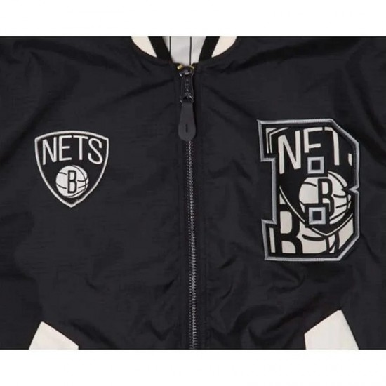 Brooklyn Nets New Era Bomber Jacket Brooklyn Nets New Era Bomber Jacket