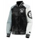 Brooklyn Nets Reliever Raglan Full-Snap Satin Black and Gray Jacket Brooklyn Nets Reliever Raglan Full-Snap Satin Black and Gray Jacket