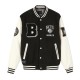 Brooklyn Nets Varsity Black and Off-White Jacket