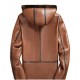 Brown Aircraft Shearling RAF B3 Bomber Shearling Hooded Jacket