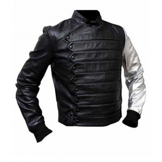Bucky Barnes Silver Sleeves Winter Soldier Jacket Bucky Barnes Silver Sleeves Winter Soldier Jacket