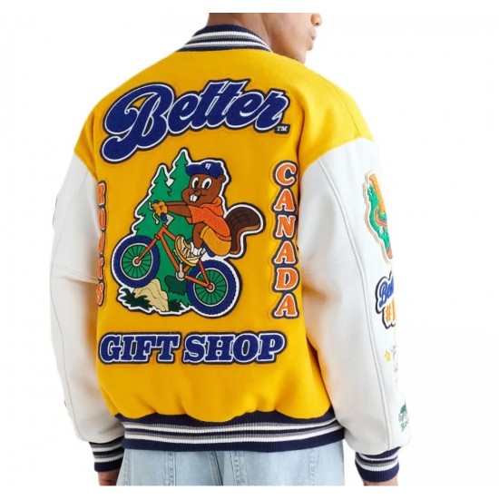 Buddy Yellow & White Varsity Jacket