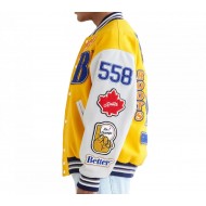 Buddy Yellow & White Varsity Jacket
