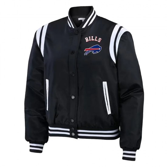 Buffalo Bills Full-Zip Black Bomber Jacket