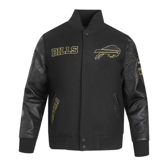 Buffalo Bills Full-Zip Black Varsity Jacket Buffalo Bills Full-Zip Black Varsity Jacket