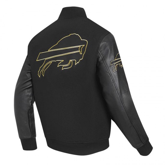Buffalo Bills Full-Zip Black Varsity Jacket Buffalo Bills Full-Zip Black Varsity Jacket