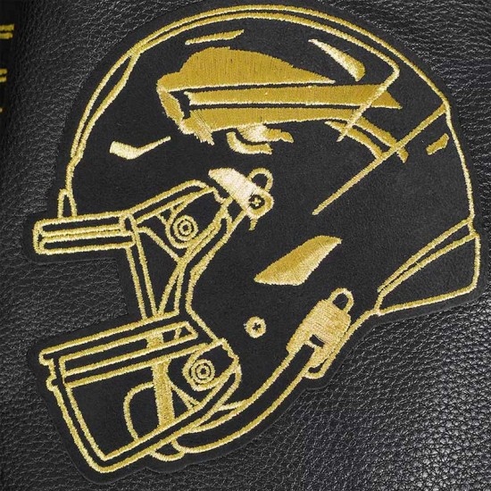 Buffalo Bills Full-Zip Black Varsity Jacket Buffalo Bills Full-Zip Black Varsity Jacket