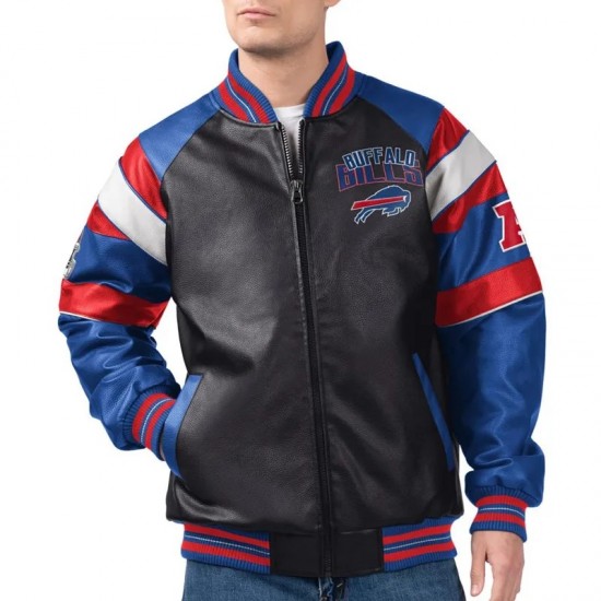 Buffalo Bills G-III Faux Varsity Leather Jacket