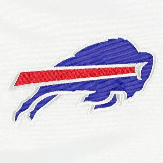 Buffalo Bills Line Up White Satin Jacket