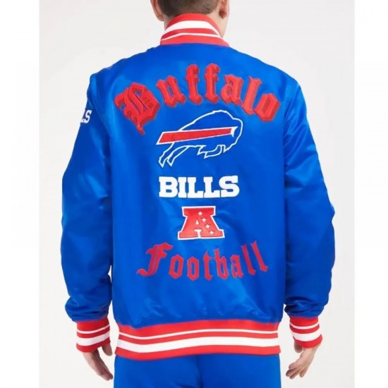 Buffalo Bills Old English Classic Rib Satin Jacket
